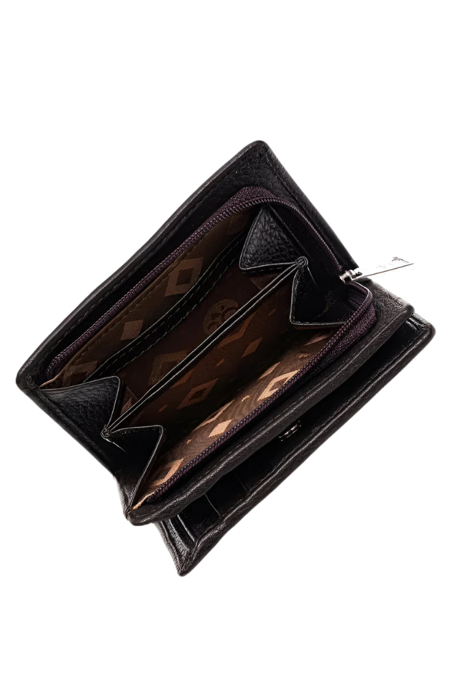 Adax Cormorano Wallet Nini Mørkebrun-Lommebok/ Kortholder-BagBrokers