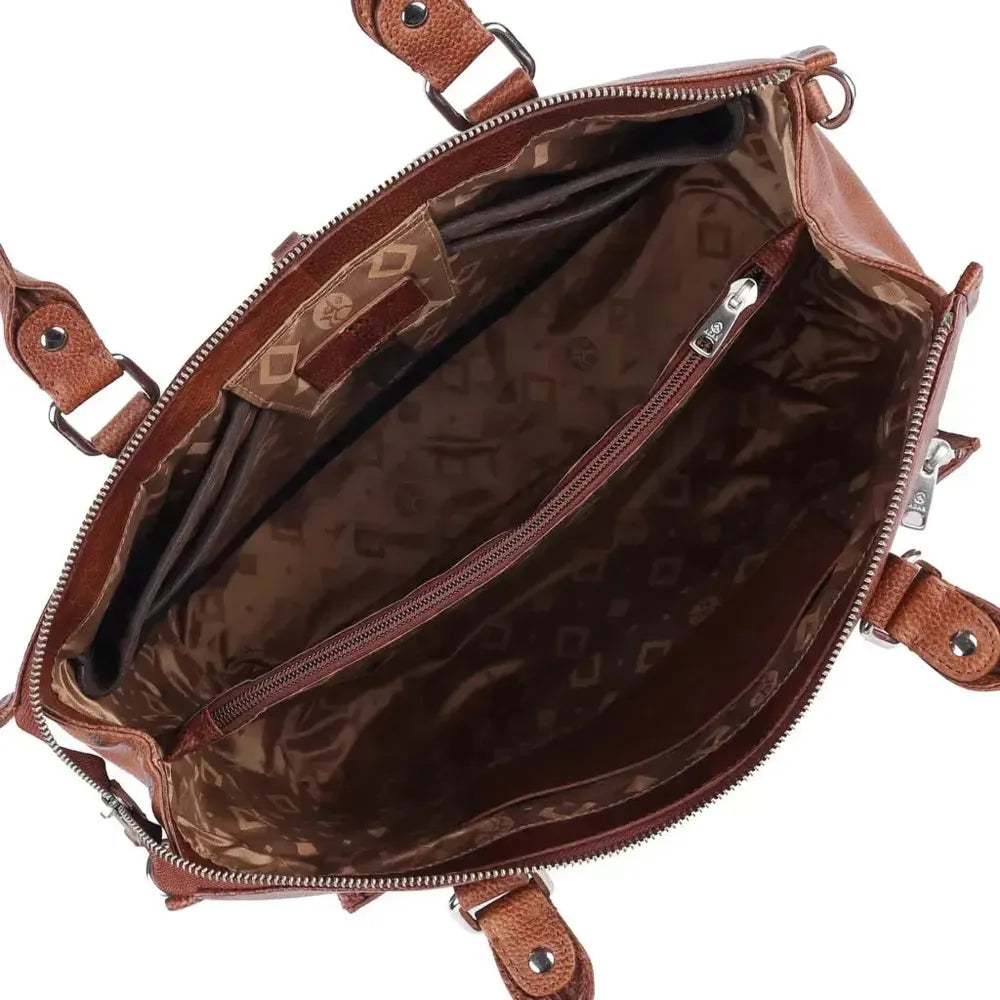 Adax Napoli Lulu Skinn Laptop Veske 14" Caramel-Veske-BagBrokers