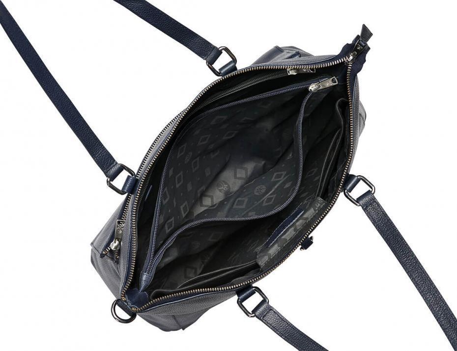 Business-Adax Napoli Malia Skinn Laptop Skulderveske 14" Svart-BagBrokers