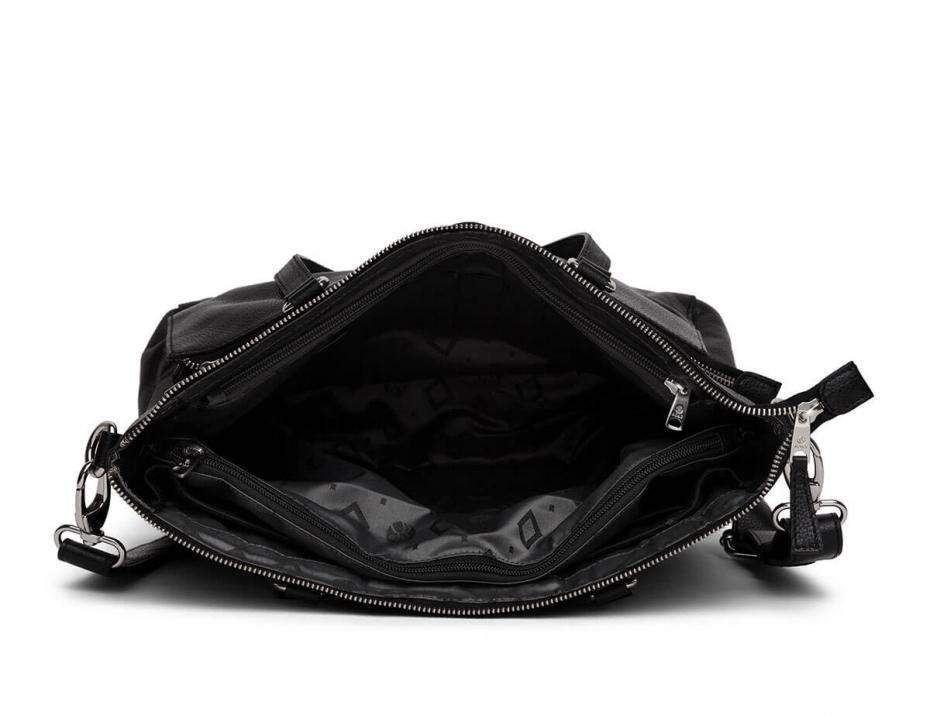 Business-Adax Napoli Malia Skinn Laptop Skulderveske 14" Svart-BagBrokers