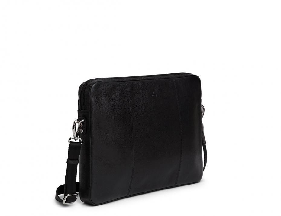 Business-Adax Napoli Maya Lett Skinn Laptop Portifolio 17" Svart-BagBrokers