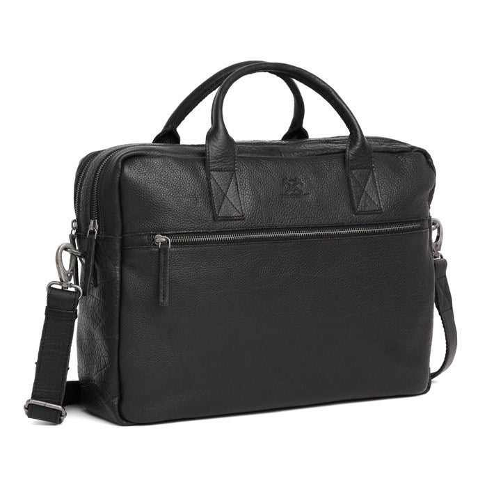Adax Prato Axel Skinn Pc veske med 2 rom 15,6" Svart-Veske-BagBrokers