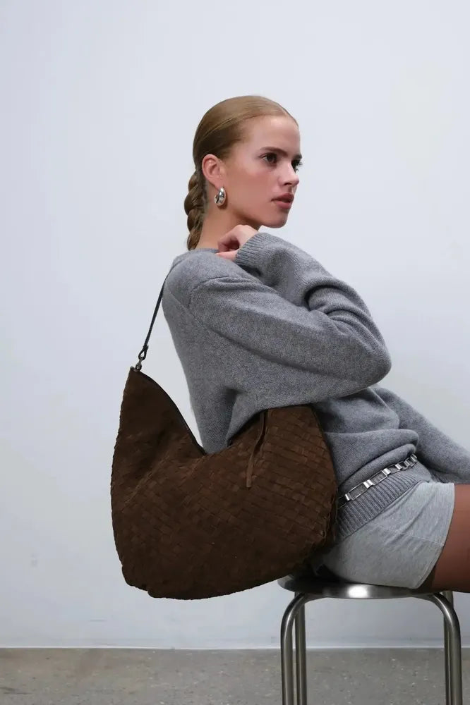 Adax Rozzano flettet skulderveske Mindy Chocolate-Veske-BagBrokers