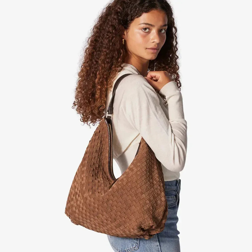 Adax Rozzano flettet skulderveske Mindy Latte-Veske-BagBrokers