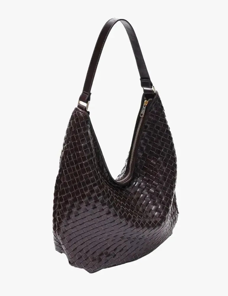 Adax Salerno Skulderveske Mindy Dark brown-Veske-BagBrokers