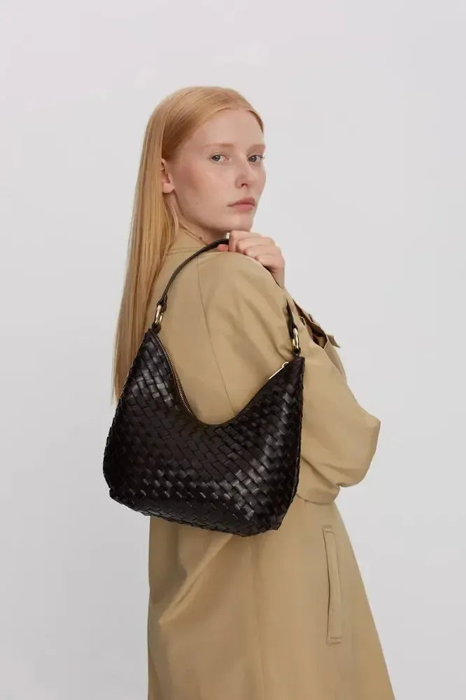 Adax Salerno Skulderveske Mona Dark Brown-Veske-BagBrokers