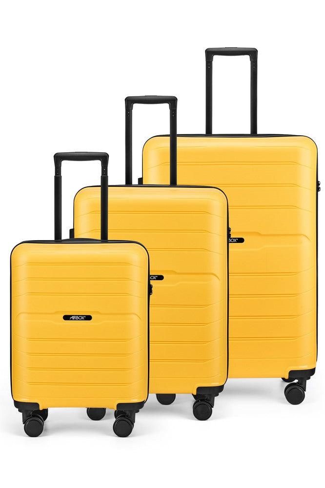 AirBox AZ13™ Koffertsett i 3 deler SunburstYellow-Harde kofferter-BagBrokers