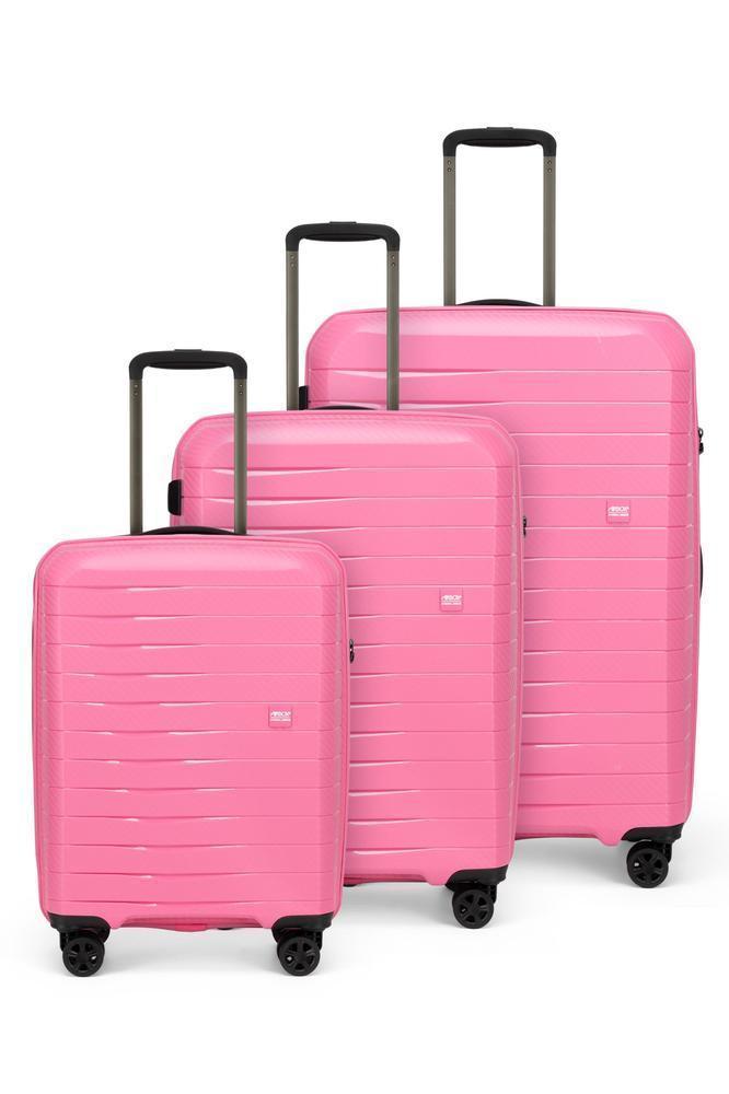 AirBox sett med harde trillekofferter 55+66+74 cm MetallicPink-Harde kofferter-BagBrokers