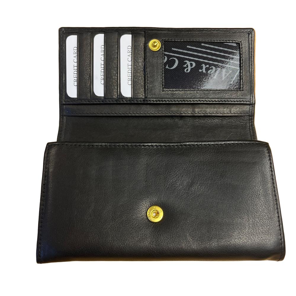 Alex & Co clutch/lommebok i mykt skinn Svart-Lommebok/ Kortholder-BagBrokers