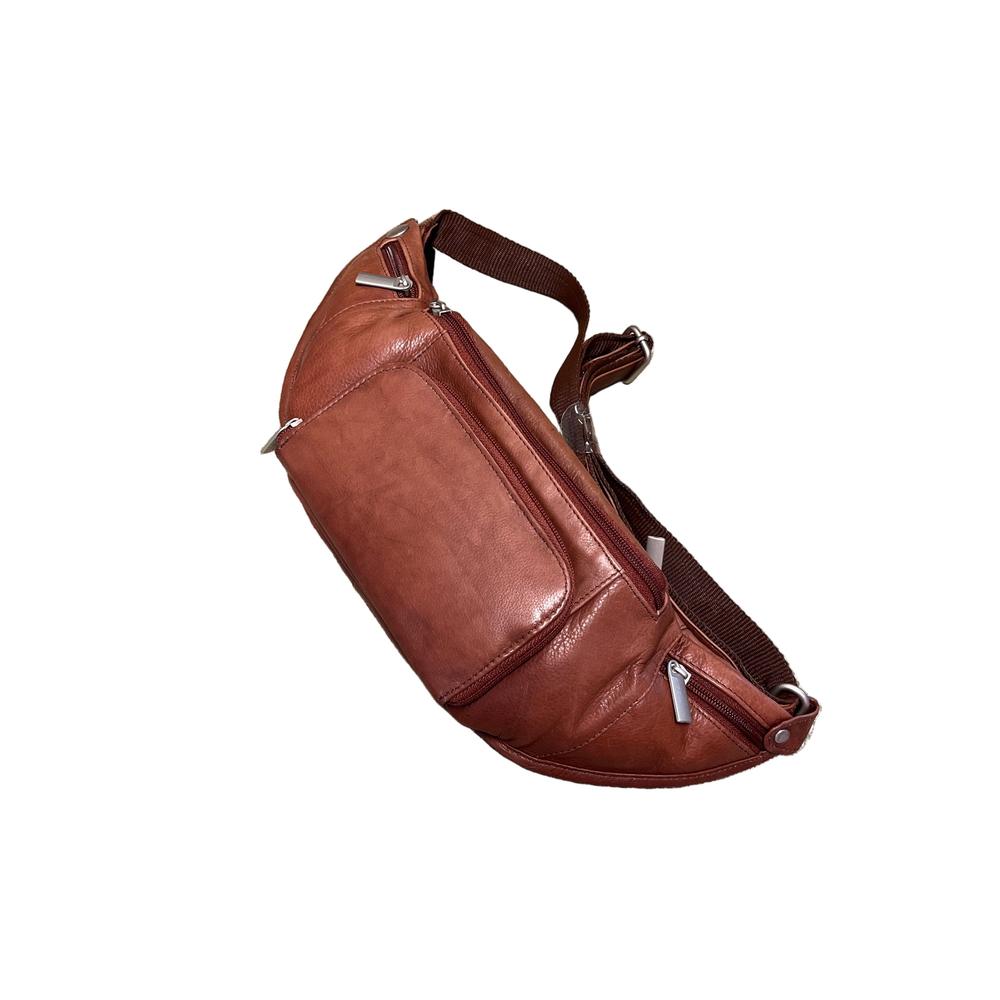 Alex & Co midjeveske i mykt deilig Nappa skinn Brown-Veske-BagBrokers