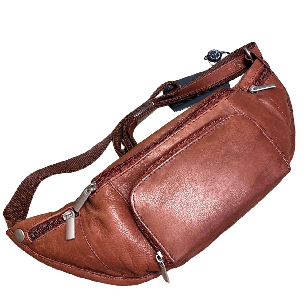 Alex & Co midjeveske i mykt deilig Nappa skinn Brown-Veske-BagBrokers