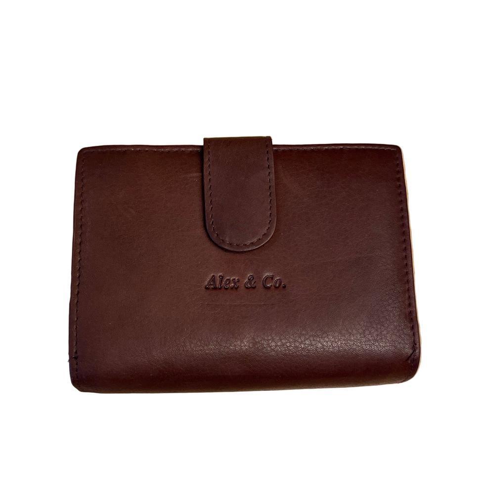 Alex & Co stor lommebok i mykt skinn Brun-Lommebok/ Kortholder-BagBrokers