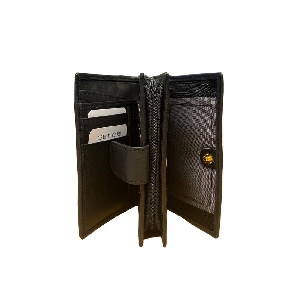 Alex & Co stor lommebok i mykt skinn Svart-Lommebok/ Kortholder-BagBrokers