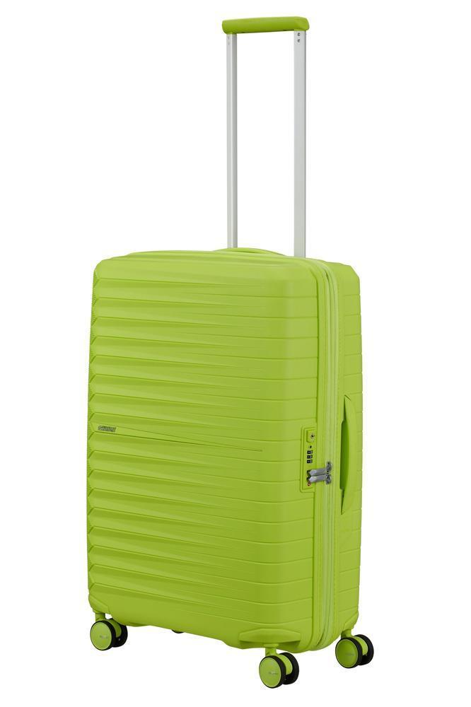 American Tourister FastForward ekspanderende medium koffert 68 cm Neon Lime-Harde kofferter-BagBrokers