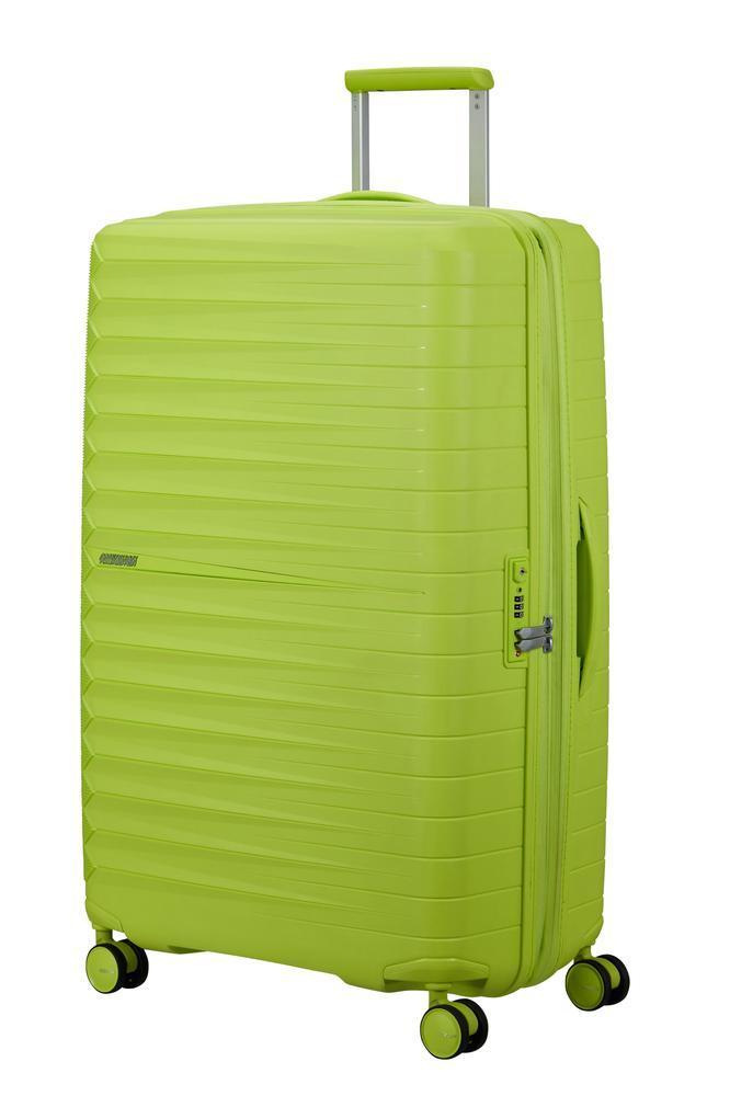 American Tourister FastForward ekspanderende stor koffert 78 cm Neon Lime-Harde kofferter-BagBrokers