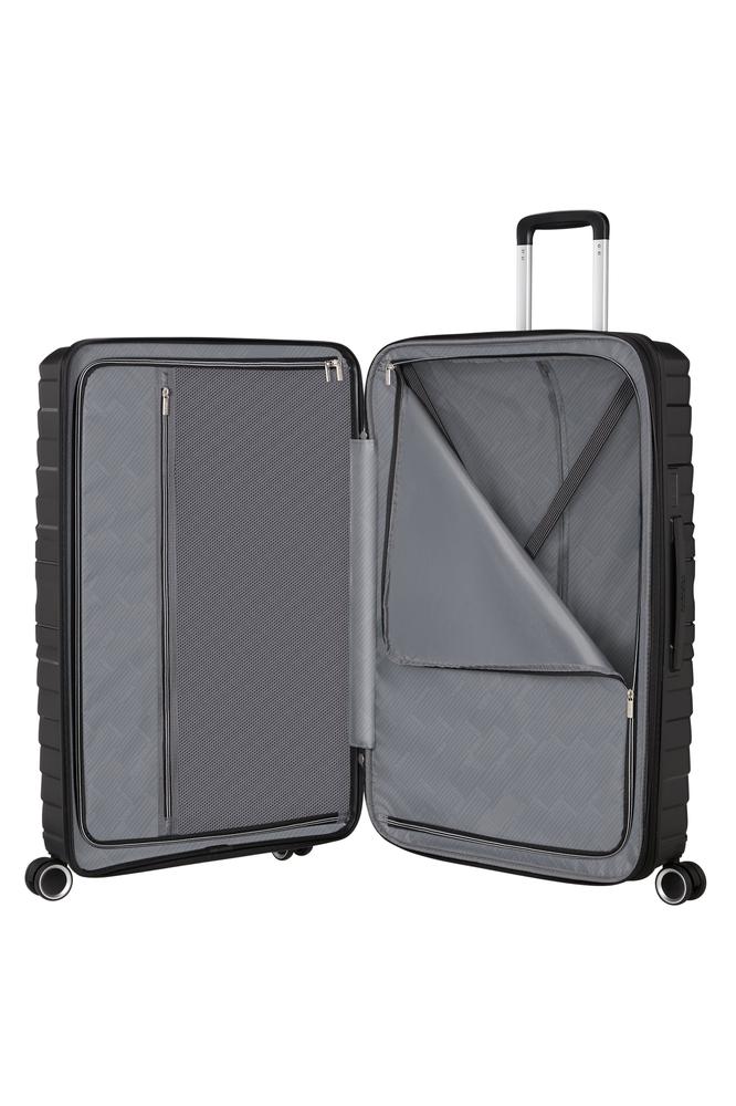 American Tourister Flytwist ekspanderende stor koffert 78 cm Shadow Black-Harde kofferter-BagBrokers