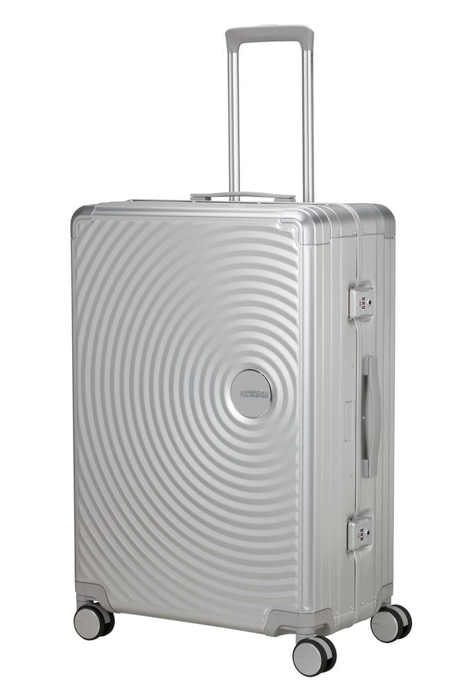 American Tourister Soundbox ALU Medium 68 cm Silver-Harde kofferter-BagBrokers