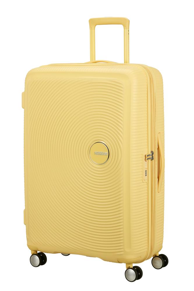 American Tourister Soundbox Ekspanderende Stor Koffert 77 cm Pastel Yellow-Harde kofferter-BagBrokers