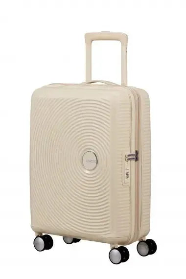 American Tourister Soundbox ekspanderende koffertsett 3 deler Coconut-Harde kofferter-BagBrokers