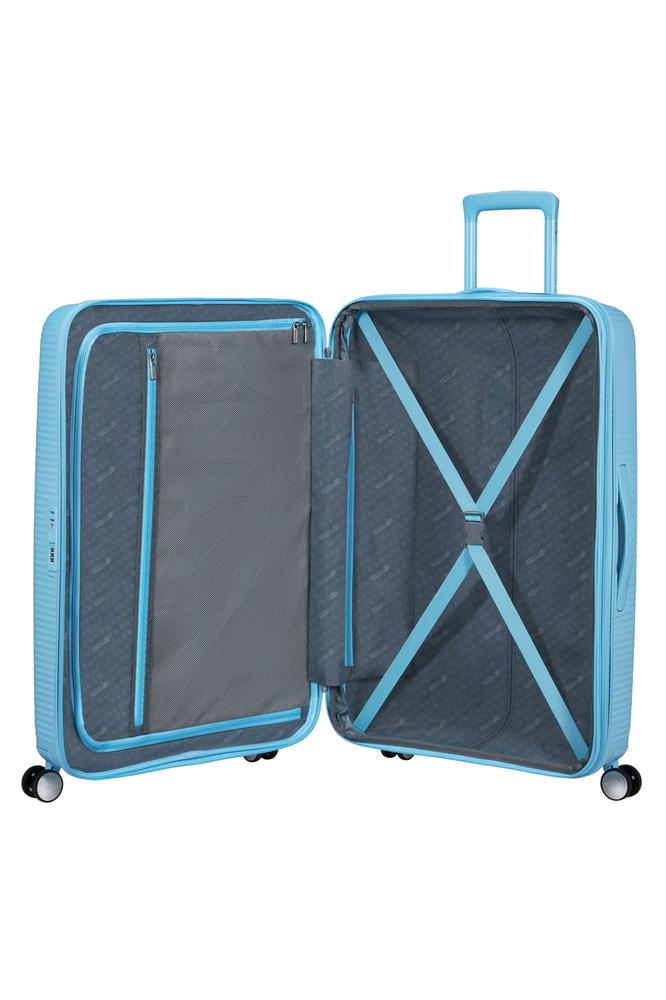 American Tourister Soundbox ekspanderende stor koffert 77 cm Blueberry Fizz-Harde kofferter-BagBrokers