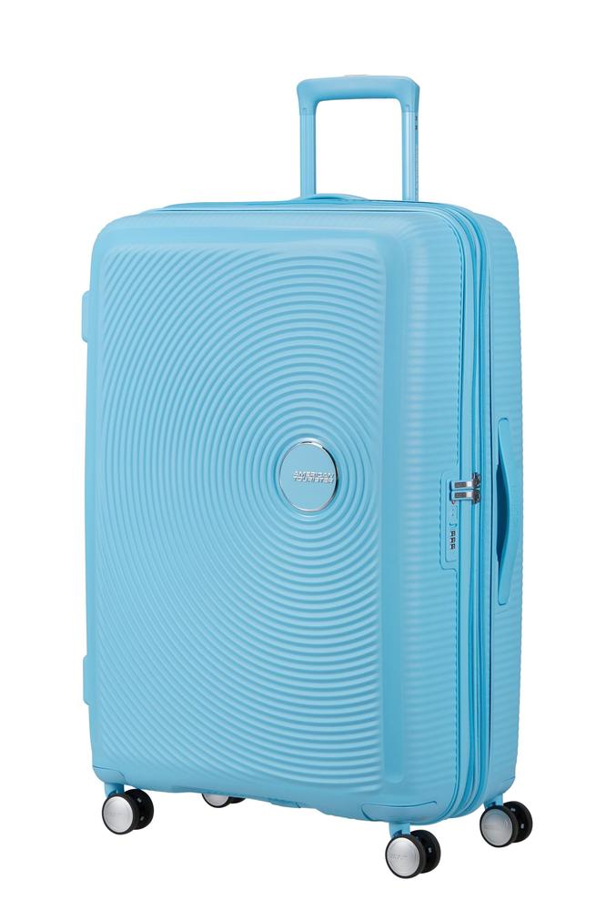 American Tourister Soundbox ekspanderende stor koffert 77 cm Blueberry Fizz-Harde kofferter-BagBrokers