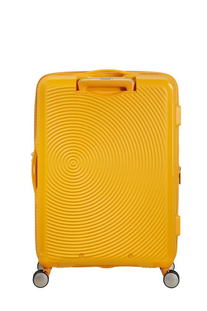 American Tourister Soundbox ekspanderende medium koffert 67 cm Gul-Harde kofferter-BagBrokers