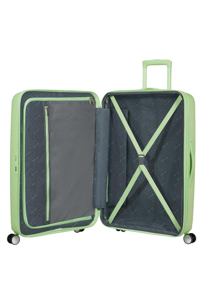 American Tourister Soundbox ekspanderende stor koffert 77 cm Kiwi Green-Harde kofferter-BagBrokers