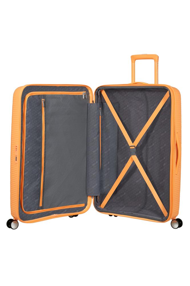American Tourister Soundbox ekspanderende stor koffert 77 cm Papaya Pop-Harde kofferter-BagBrokers
