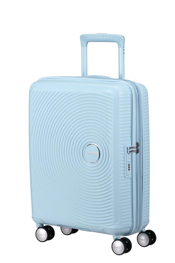 American Tourister Soundbox ekspanderende medium koffert 67 cm Pastel Blue-Harde kofferter-BagBrokers