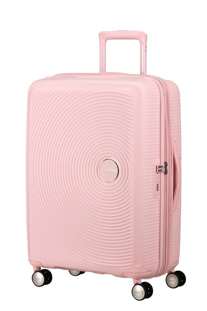 American Tourister Soundbox ekspanderende medium koffert 67 cm Pastel Pink-Harde kofferter-BagBrokers