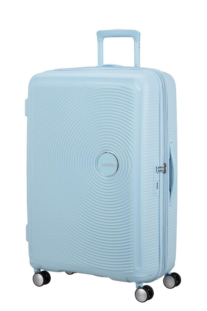 American Tourister Soundbox ekspanderende stor koffert 77 cm Pastel Blue-Harde kofferter-BagBrokers