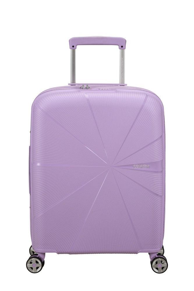 American Tourister StarVibe utvidbar håndbagasje 55 cm Digital Lavender-Harde kofferter-BagBrokers