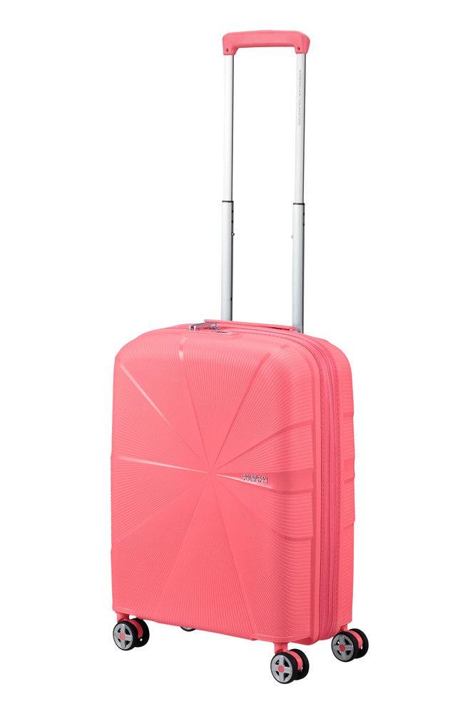 American Tourister StarVibe utvidbar håndbagasje 55 cm Sun Kissed Coral-Harde kofferter-BagBrokers