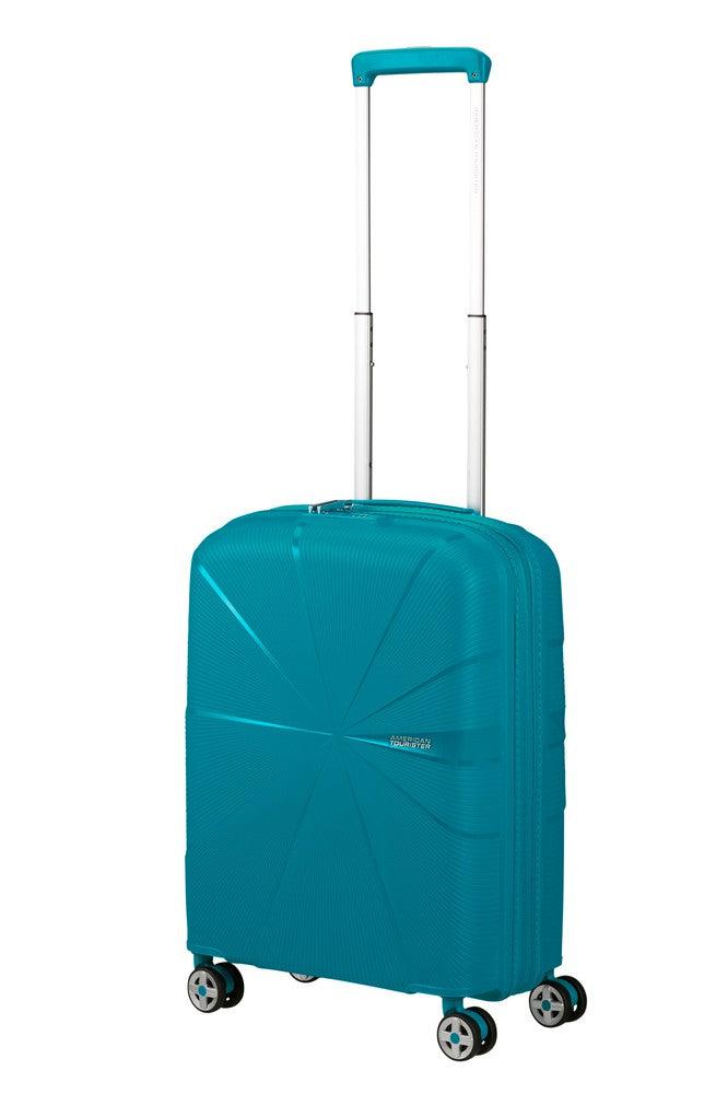 American Tourister StarVibe utvidbar håndbagasje 55 cm Verdigris-Harde kofferter-BagBrokers