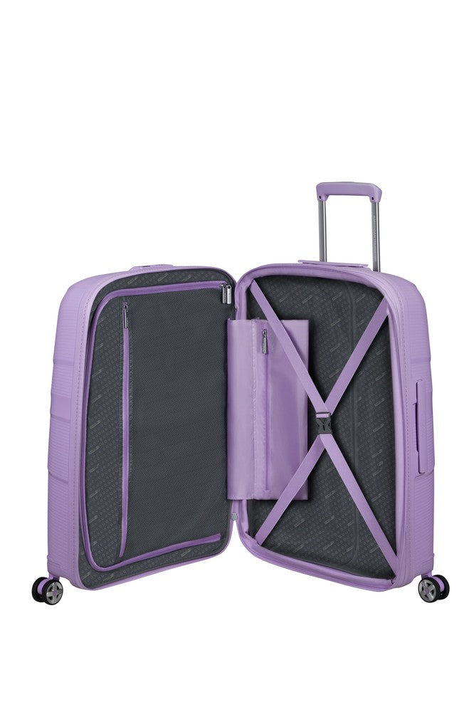 American Tourister StarVibe utvidbar medium koffert 67 cm Digital Lavender-Harde kofferter-BagBrokers