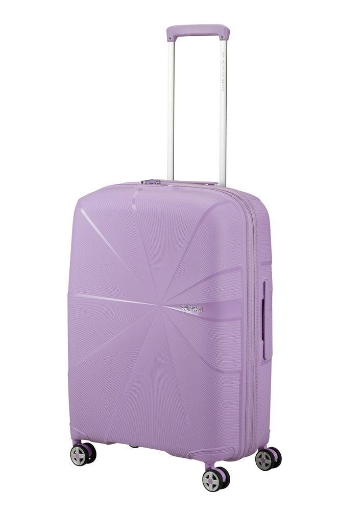 American Tourister StarVibe utvidbar medium koffert 67 cm Digital Lavender-Harde kofferter-BagBrokers