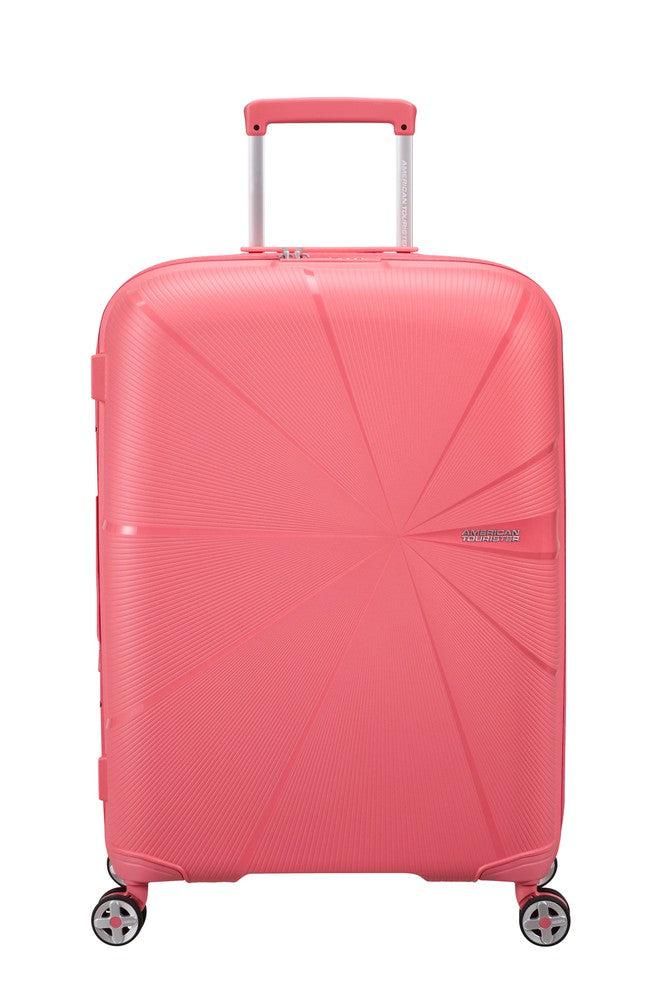 American Tourister StarVibe utvidbar medium koffert 67 cm Sun Kissed Coral-Harde kofferter-BagBrokers
