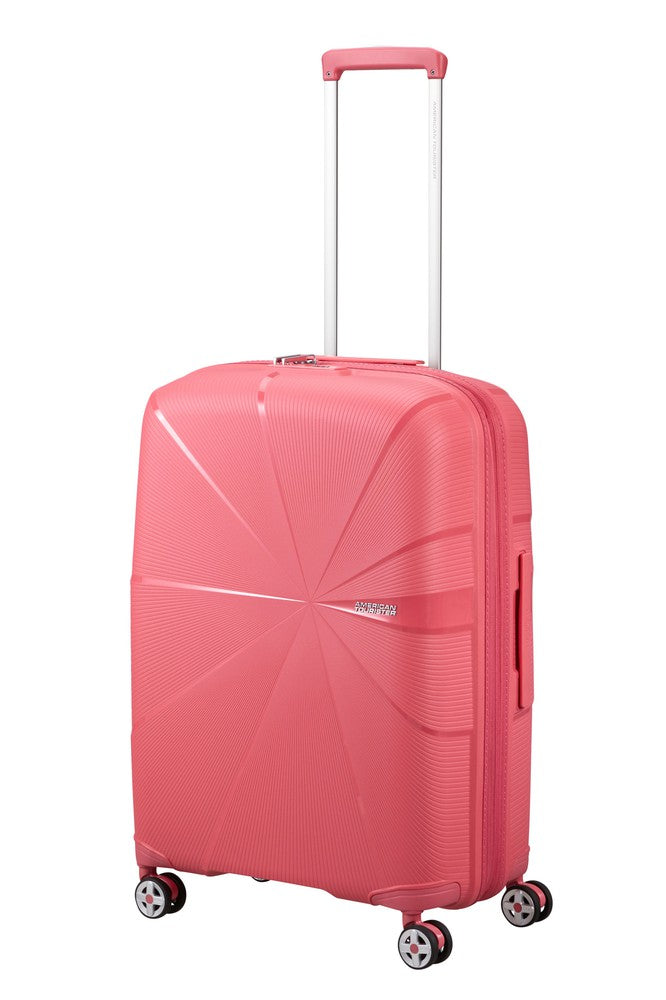 American Tourister StarVibe utvidbar medium koffert 67 cm Sun Kissed Coral-Harde kofferter-BagBrokers