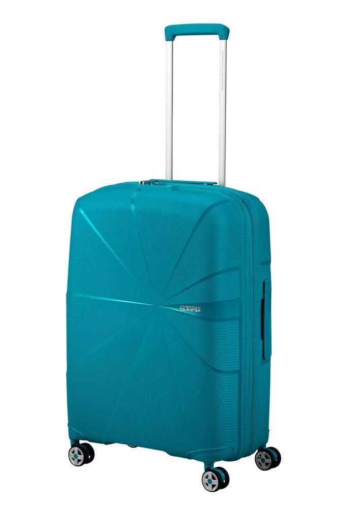 American Tourister StarVibe utvidbar medium koffert 67 cm Verdigris-Harde kofferter-BagBrokers