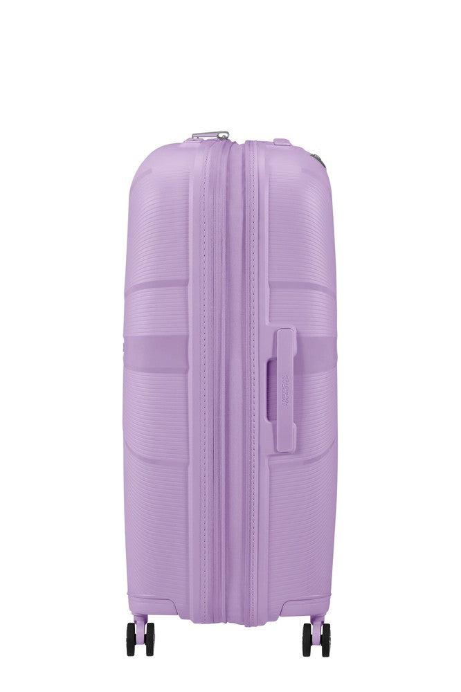 American Tourister StarVibe utvidbar stor koffert 77 cm Digital Lavender-Harde kofferter-BagBrokers