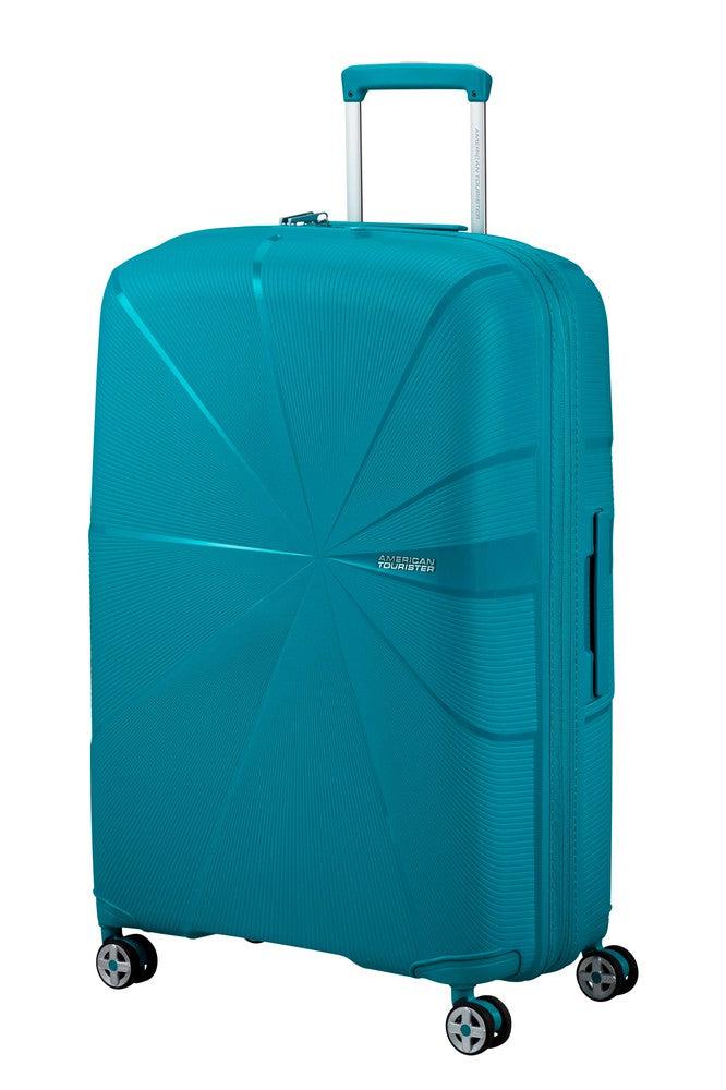 American Tourister StarVibe utvidbar stor koffert 77 cm Verdigris-Harde kofferter-BagBrokers