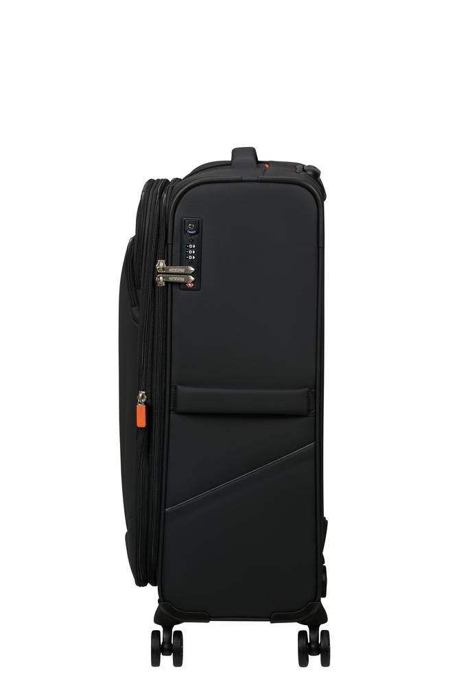 American Tourister SummerRide utvidbar medium koffert 69 cm Black-Myke kofferter-BagBrokers