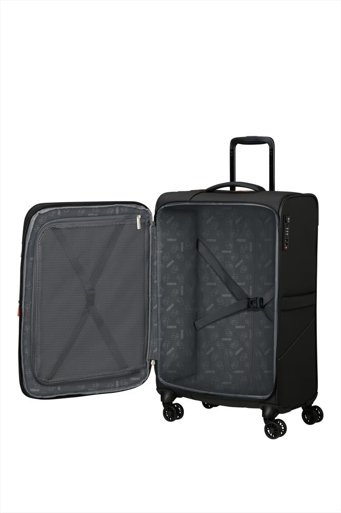 American Tourister SummerRide utvidbar medium koffert 69 cm Black-Myke kofferter-BagBrokers
