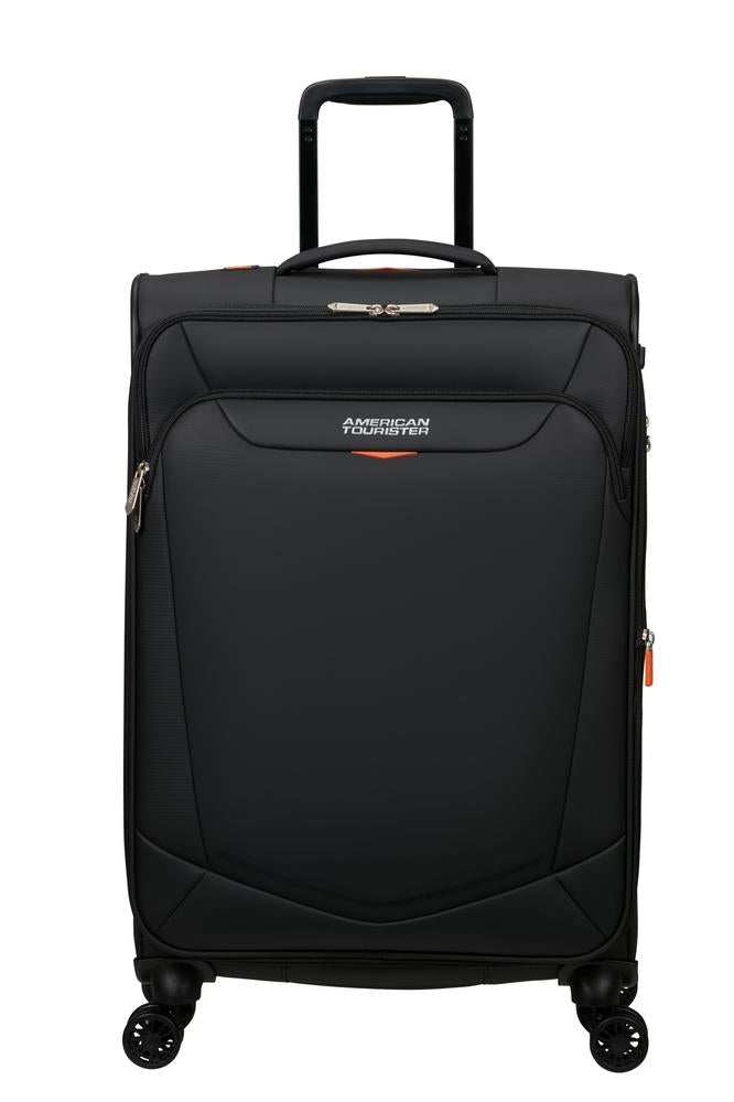 American Tourister SummerRide utvidbar medium koffert 69 cm Black-Myke kofferter-BagBrokers