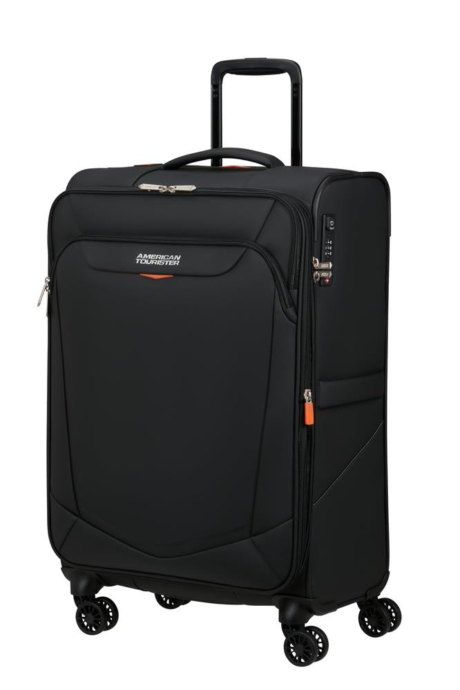 American Tourister SummerRide utvidbar medium koffert 69 cm Black-Myke kofferter-BagBrokers