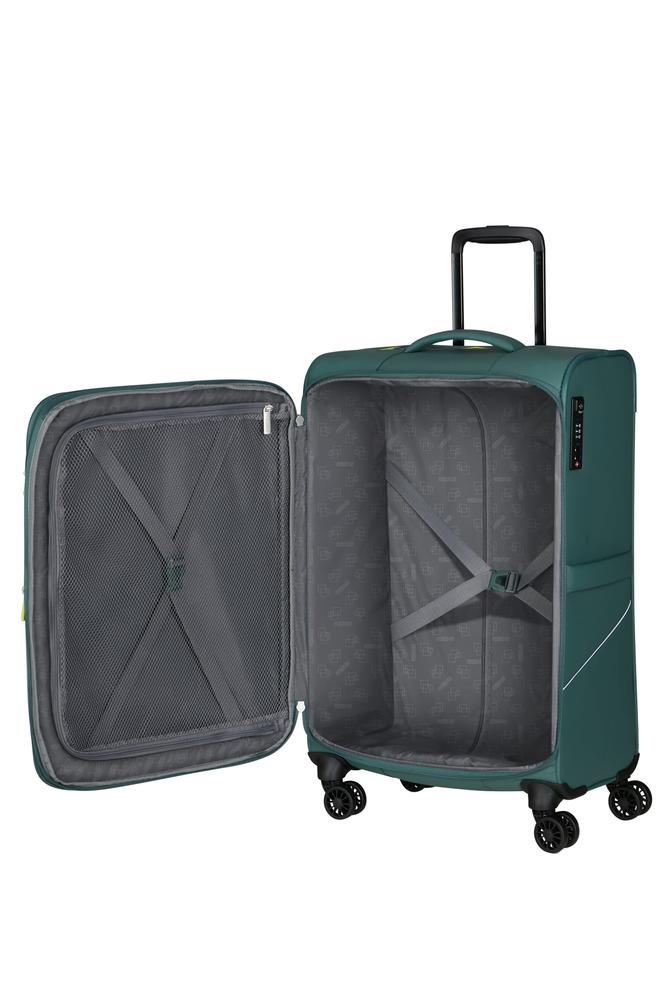 American Tourister SummerRide utvidbar medium koffert 69 cm Dark Forest-Myke kofferter-BagBrokers