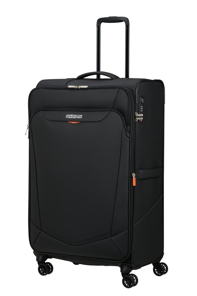 American Tourister SummerRide utvidbar stor koffert 80 cm Black-Myke kofferter-BagBrokers