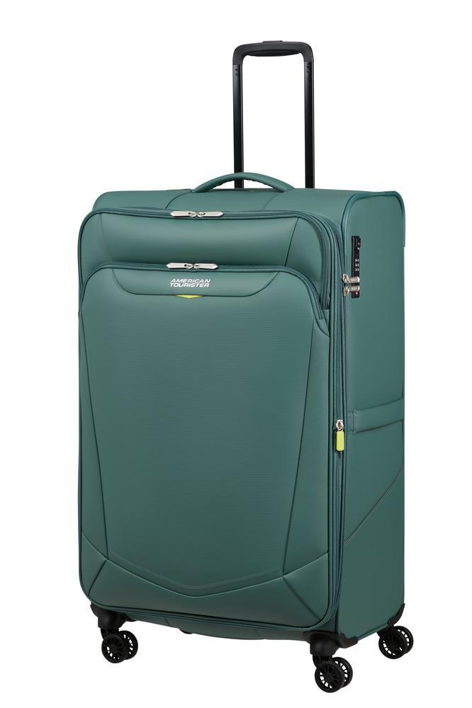 American Tourister SummerRide utvidbar stor koffert 80 cm Dark Forest-Myke kofferter-BagBrokers