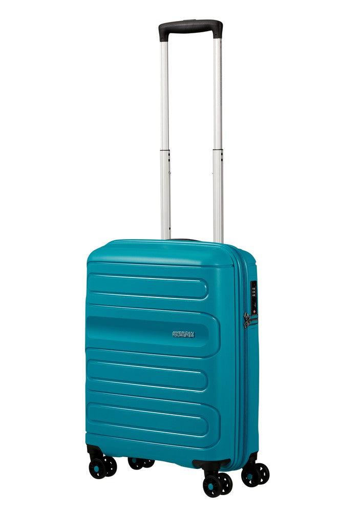 American Tourister Sunside kabinkoffert 55 cm Totally Teal-Harde kofferter-BagBrokers