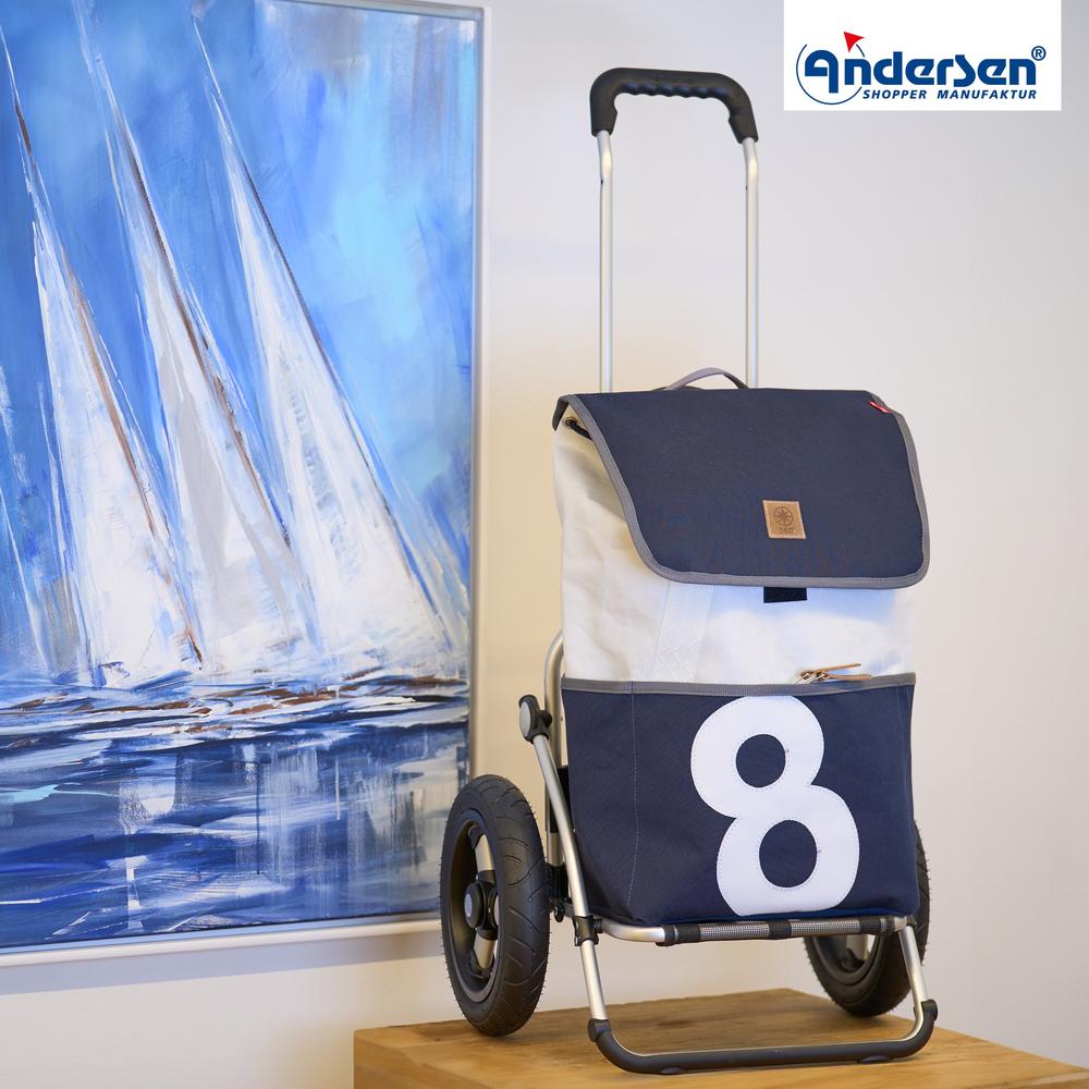 Andersen Royal Shopper 360 Mole 8 XL 29 cm Luftdekk med kulelager Blå-Trillevogn-BagBrokers